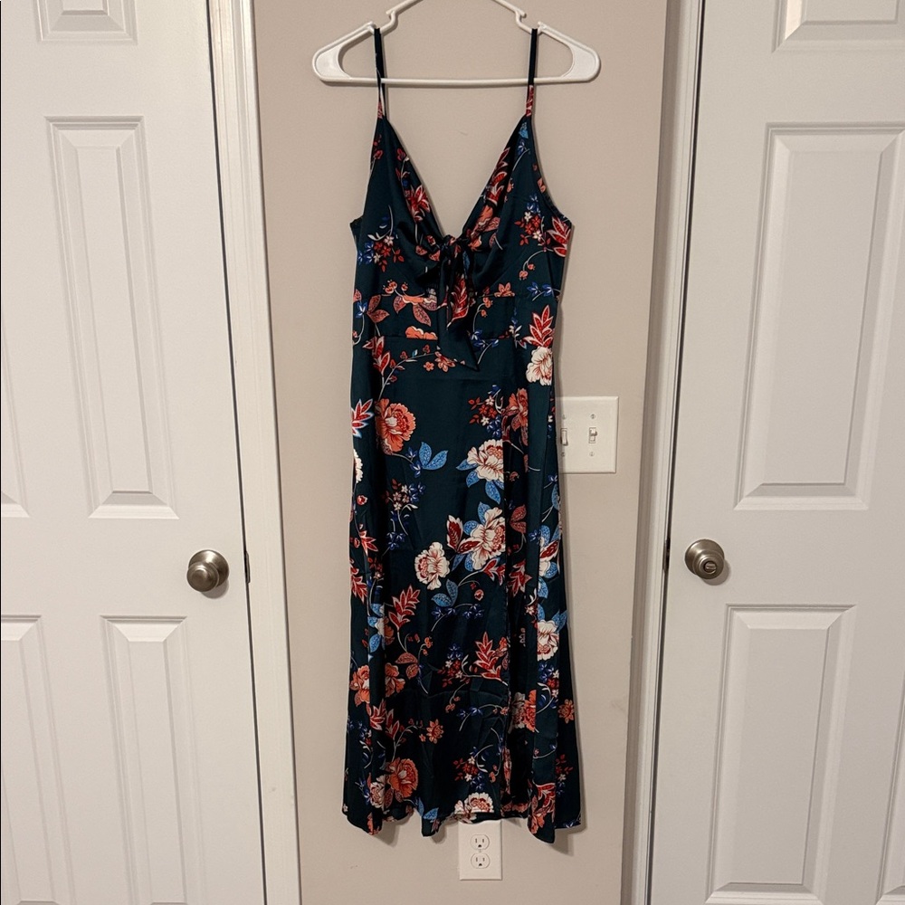 Amazon Navy Floral Midi Dress